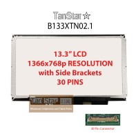  13.3" Laptop LCD Screen 1366x768p 30 Pin with Side Brackets B133XTN02.1